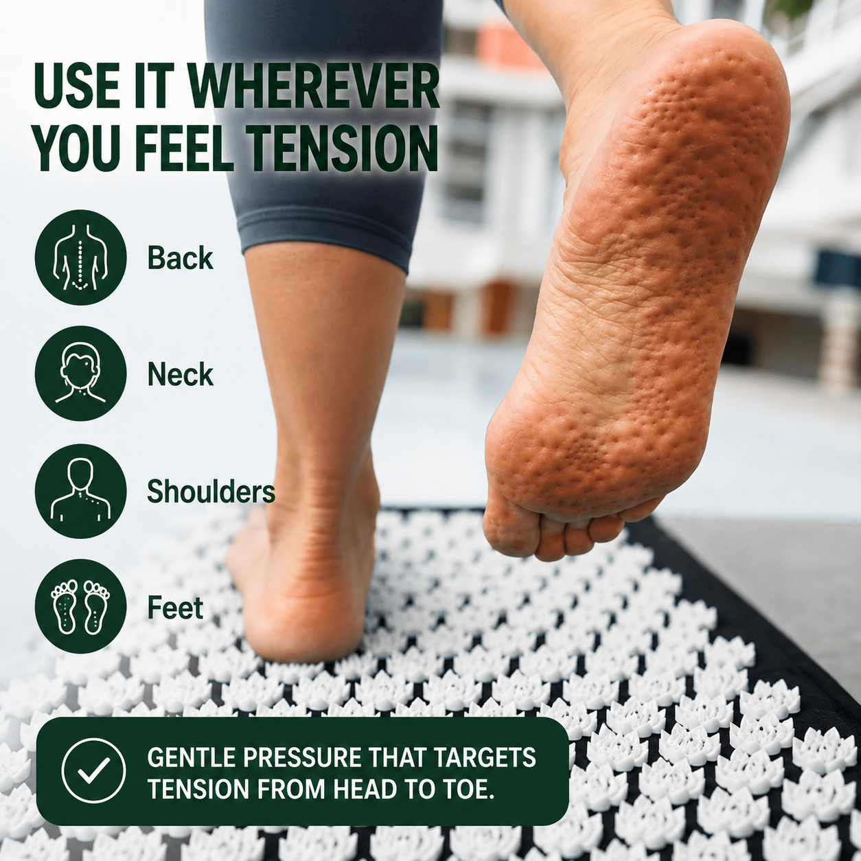 Releef™ Acupressure Massage Mat and Pillow